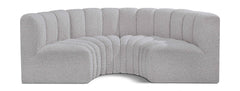 Arc - Boucle Fabric 4 Piece U-Shaped Modular Sofa