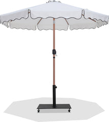 Amalfi - Aluminum Patio Umbrella - Black Base / Light Brown Pole