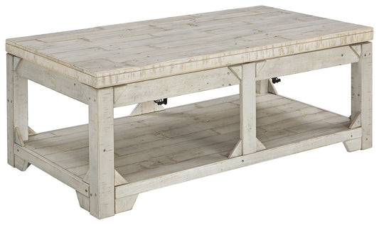 Fregine - Lift Top Cocktail Table - Whitewash