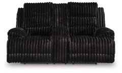 Rhine Falls - Onyx - Double Reclining Power Loveseat With Console