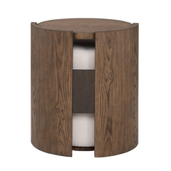Lyra - End Table - Dark Brown / White