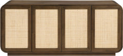 Windsor - Solid Wood And Brown Cane Sideboard / Buffet - Brown