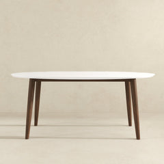Ada - Oval Dining Table And 4 Side Chairs - White