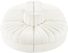 Rummi - Oval Velvet Performance Fabric Upholstered 6 Piece Modular Sectional