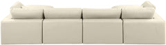 Comfy - 6 Piece Faux Leather Modular Double Chaise Sectional
