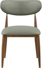 Ronda - Vegan Leather Upholstered Dining Side Chair - Walnut Legs