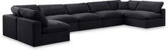 Comfy - 7 Piece Velvet Modular Armless Sectional