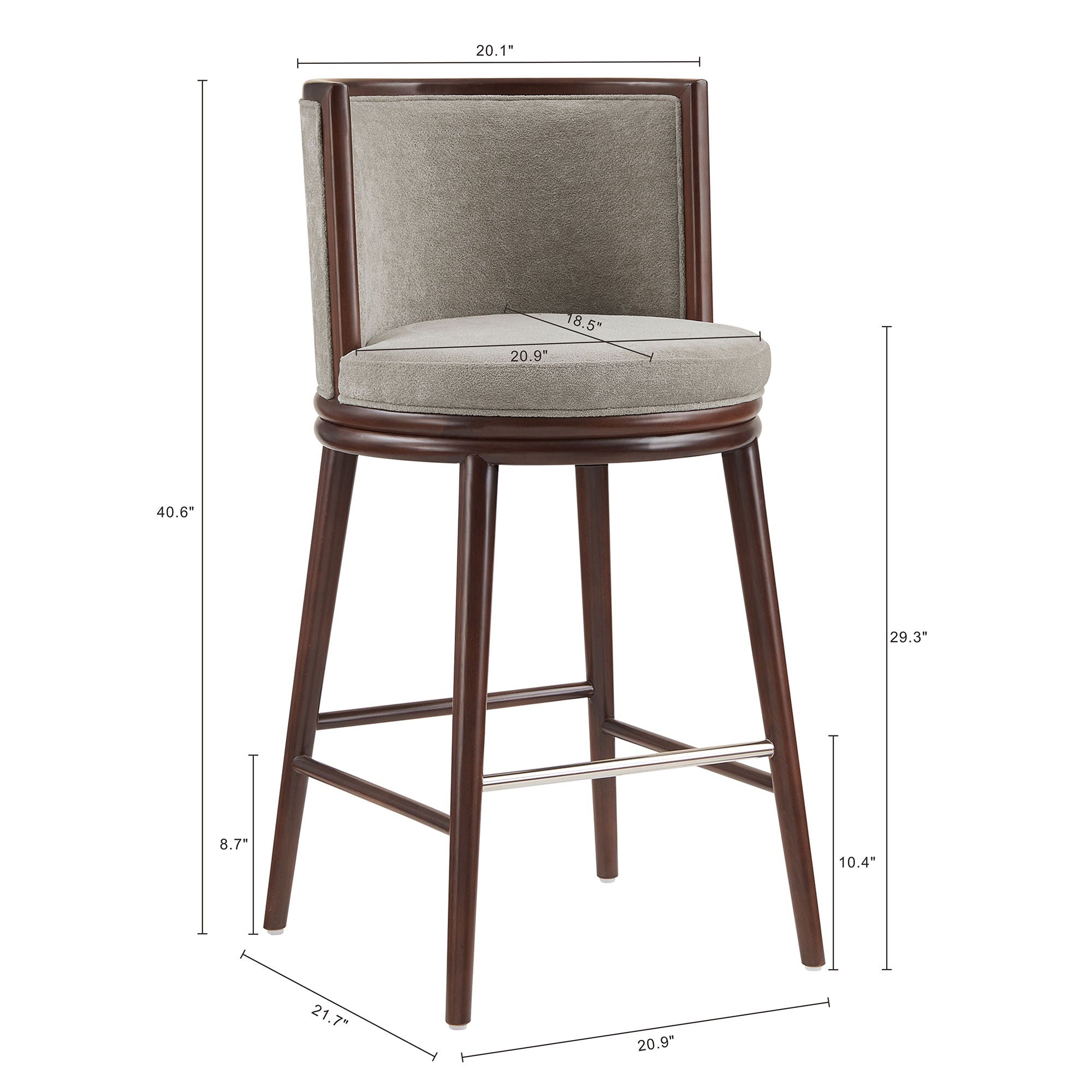 Evalyn Dove - Barstool - Griege