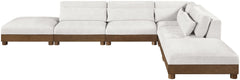 Turin - Chenille Fabric Upholstered Modular Sectional - Cream