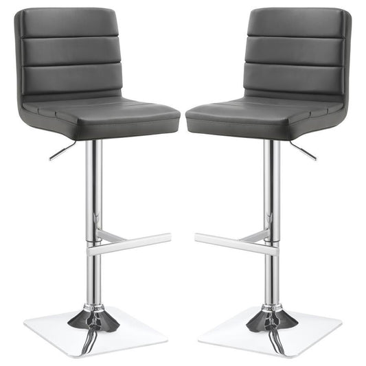 Bianca - Square Upholstered Adjustable Bar Stools (Set of 2)