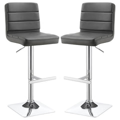 Bianca - Square Upholstered Adjustable Bar Stools (Set of 2)