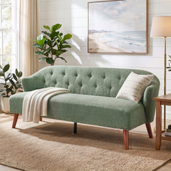 3 Seater Tufted Upholstered Couch Comfy Living Room Sofa