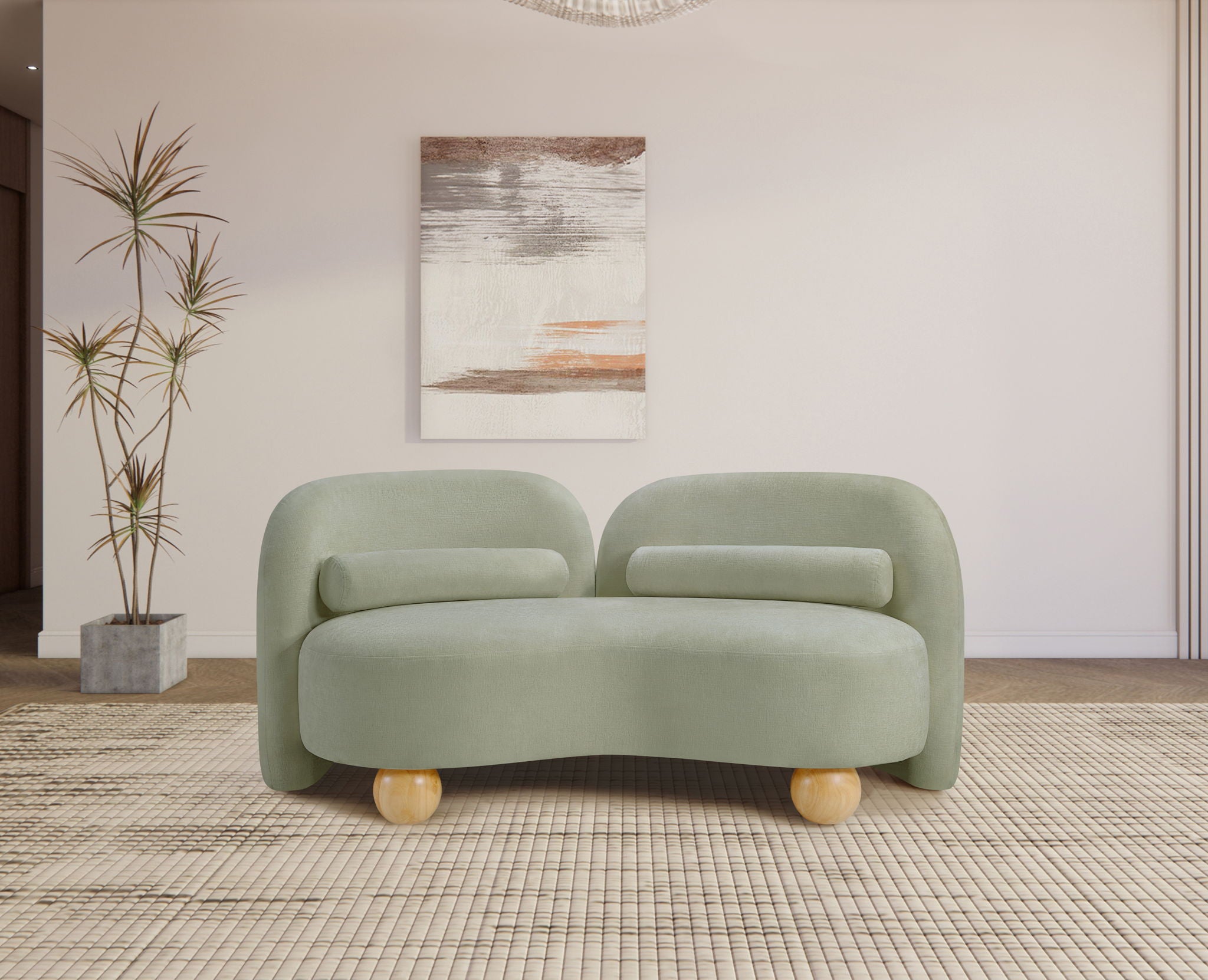 Daphne - Chenille Loveseat
