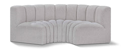Arc - Boucle Fabric 3 Piece Modular U-Shaped Sofa