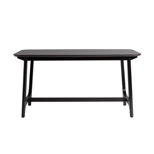 Lunara - Dining Table With Trestle Base - Black Ash