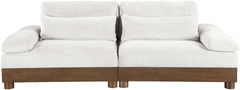Turin - Chenille Fabric Upholstered Modular Sectional - Cream