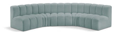 Arc - Faux Leather 5 Piece U-Shaped Modular Sofa