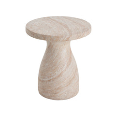 Outdoor / Indoor Travertine Side Table Lightweight