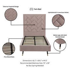 Crosby - Bed With Upholstered Headboard And Slats