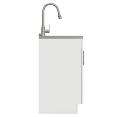 Modern Shaker All-In-One Laundry Utility Sink And Cabinet With Pull-Out Faucet