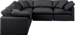 Indulge - Faux Leather 5 Piece Modular Corner Sectional