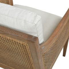 Ontario - Upholstered Accent Arm Chair - Natural White