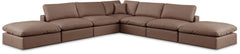 Comfy - 7 Piece Faux Leather Modular Corner Sectional