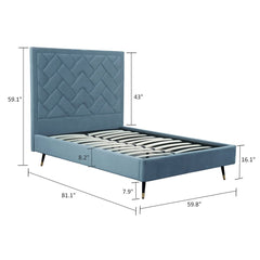 Crosby - Bed With Upholstered Headboard And Slats