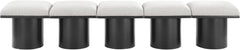 Pavilion - 5 Piece Modular Bench With Black Base