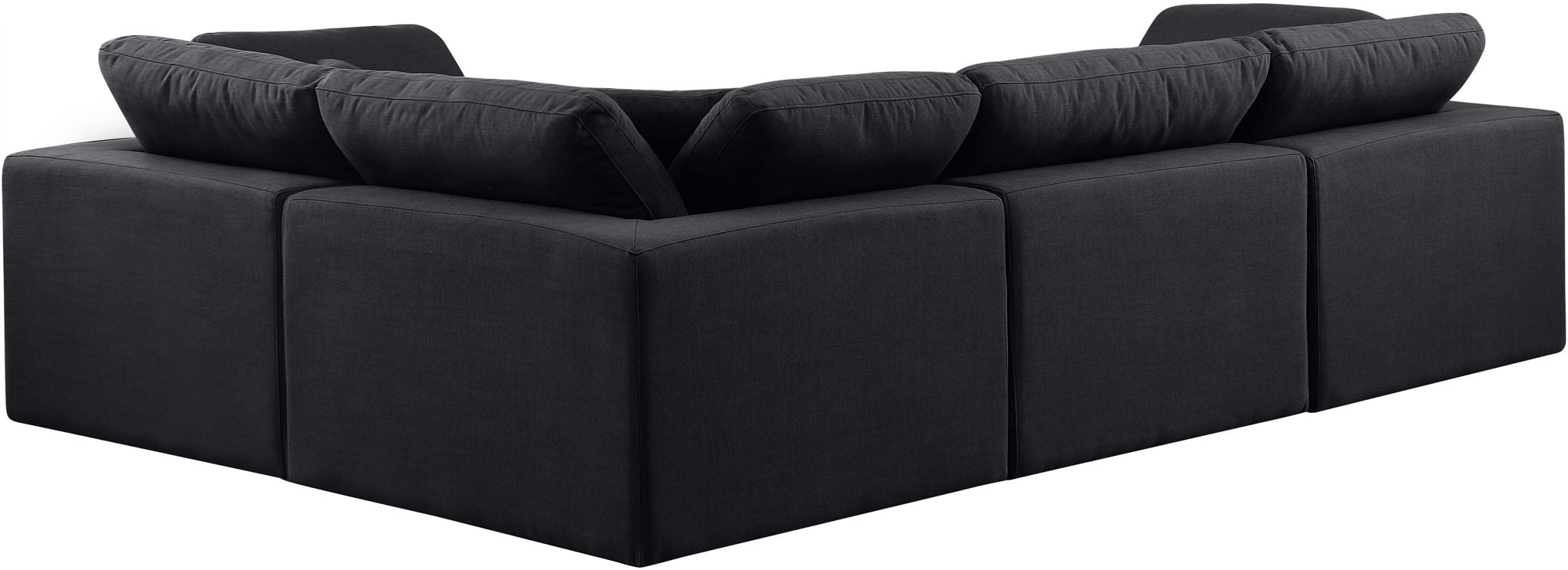 Comfy - 4 Piece Linen Fabric Modular Sectional