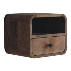 Curved Upper Slot Floating Nightstand