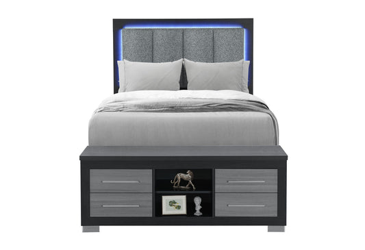 Emma - Full Bed - Black / Gray