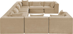 Stellar - 8 Piece Chenille Fabric Upholstered Modular Sectional