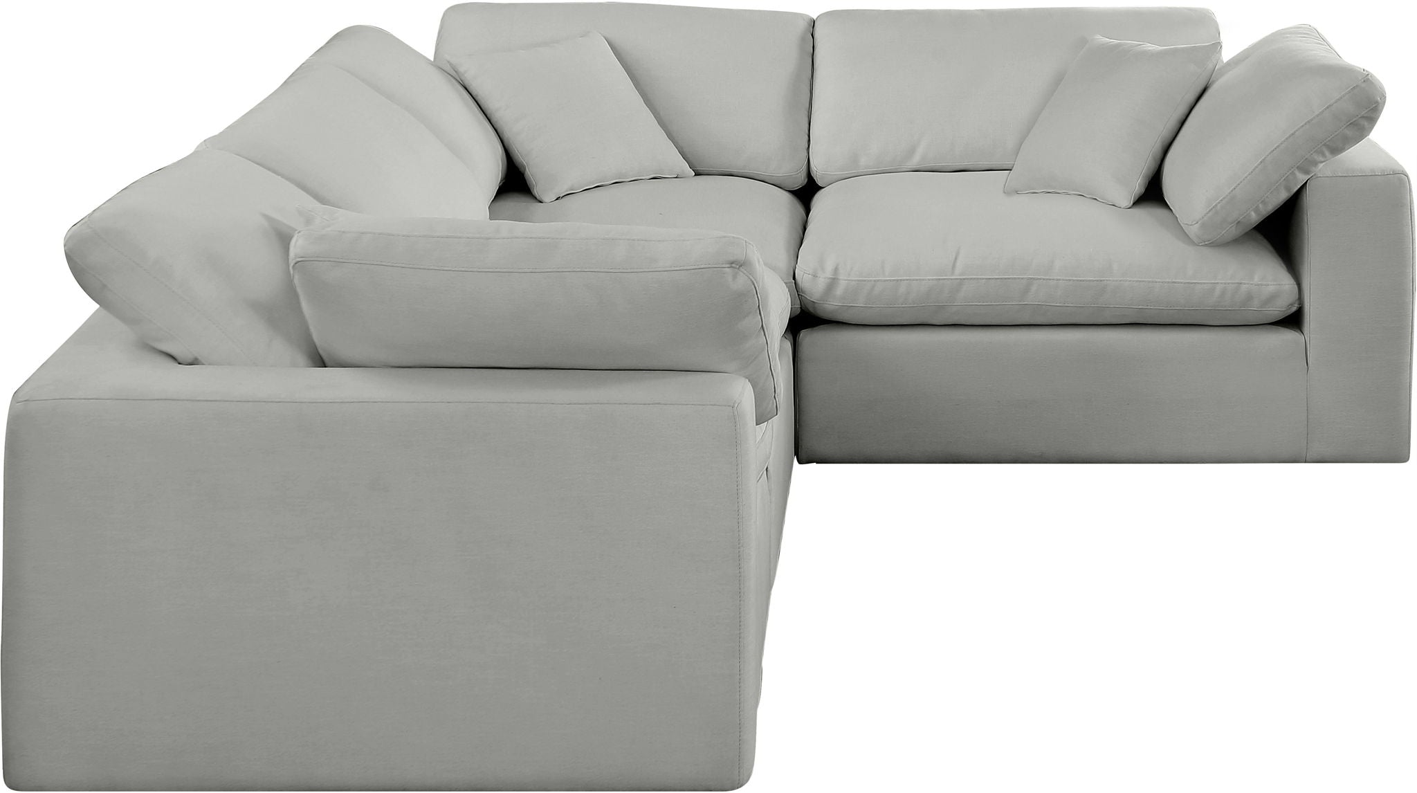 Comfy - 4 Piece Linen Fabric Modular Sectional