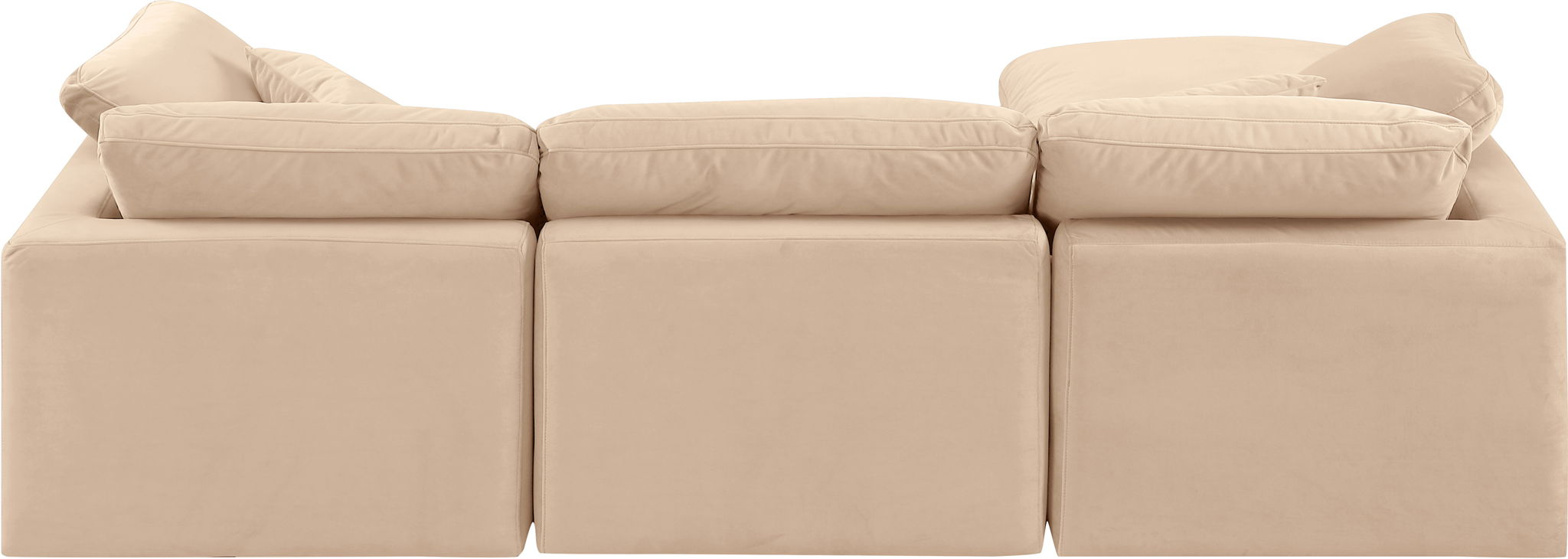 Indulge - Velvet 4 Piece Modular Sectional With Chaise