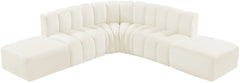 Arc - Velvet 6 Piece Corner Modular Sofa