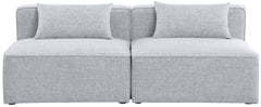Cube - Linen Modular 2 Seat Armless Sofa