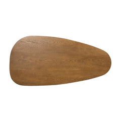 Melvin - Modern Oak Oblong Oval Console Desk - Cafe Brown Oak