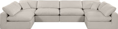 Comfy - 6 Piece Linen Modular Armless Sectional