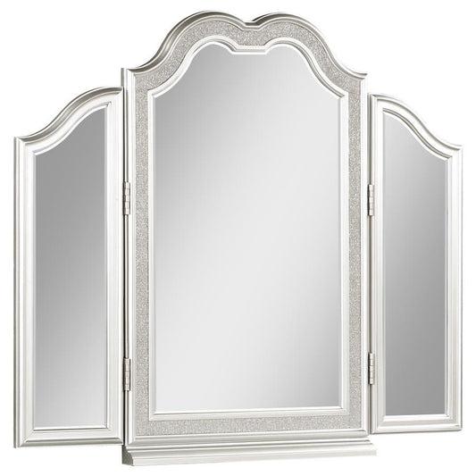 Evangeline - Tri-Fold Vanity Mirror - Silver Oak