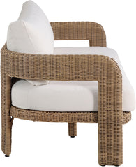 Sandbay - Olefin Water Resistant Fabric And Wicker Outdoor Patio Sofa
