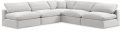 Comfy - 5 Piece Velvet Modular Corner Armless Sectional