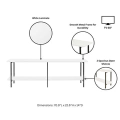 Celine - 2 Shelf Console Table