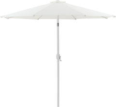 Fiji - Aluminum Patio Umbrella With Round Teak And White Base