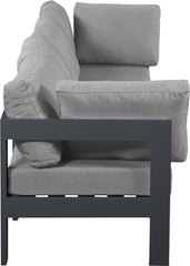 Nizuc - Outdoor Patio 4 Seat Modular Sofa With Gray Frame