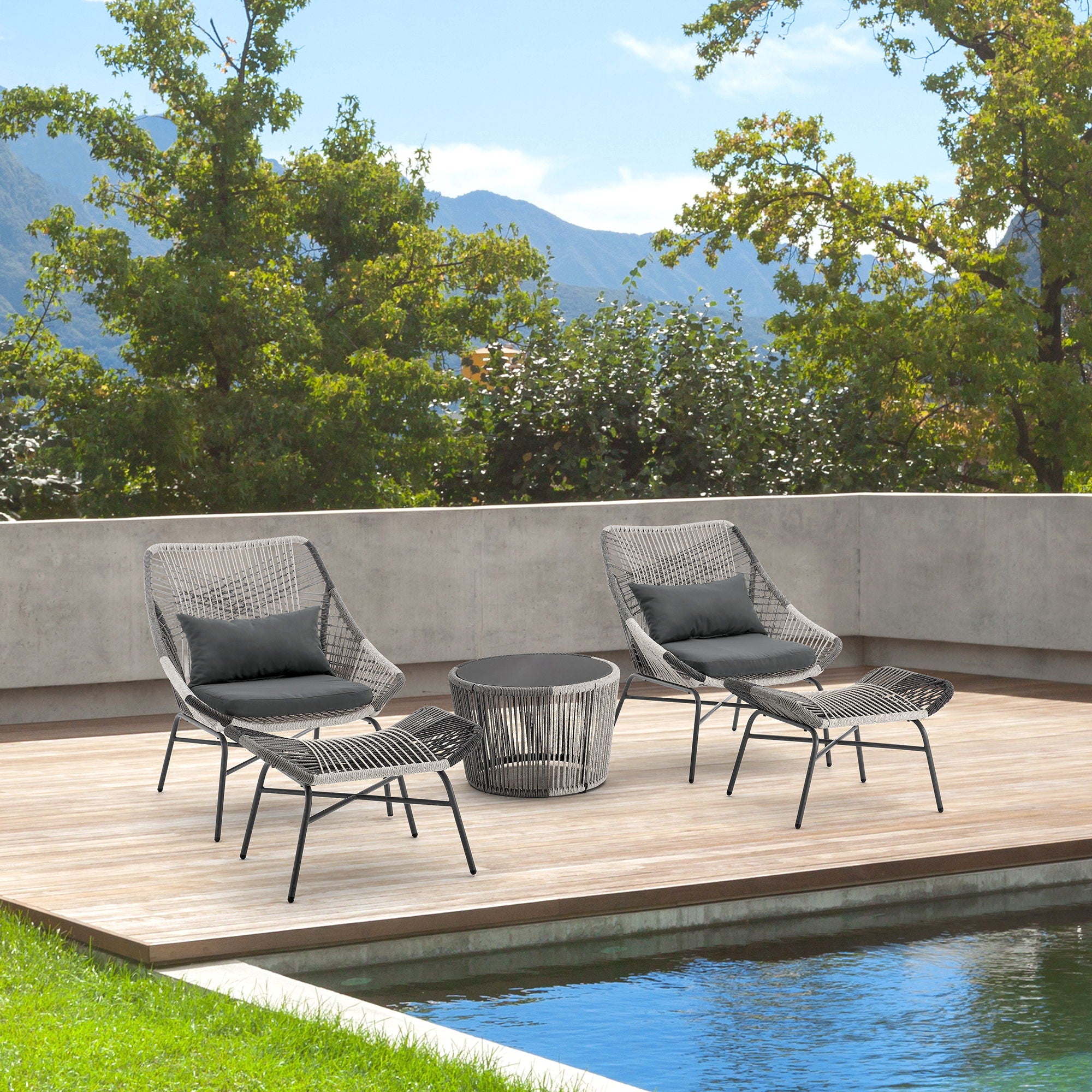 Ashland - 5 Piece Outdoor Conversation Set