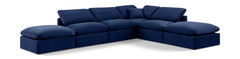 Indulge - Velvet 6 Piece Modular Armless Sectional