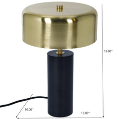 Desk Lamp With Drum Shade - Black