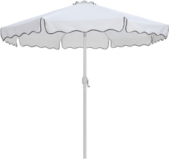 Amalfi - Patio Umbrella - Black Base / White Pole