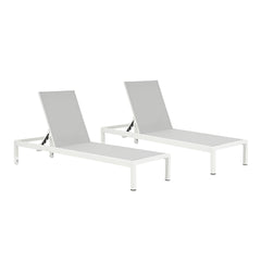 Outdoor Patio Chaise Lounge With 5 Reclining Positions